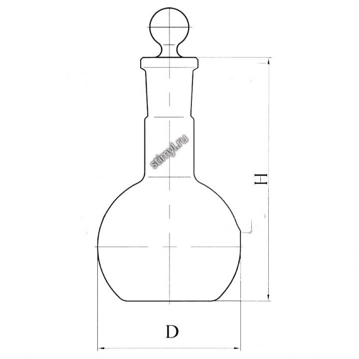 Колба П-1 с пробкой