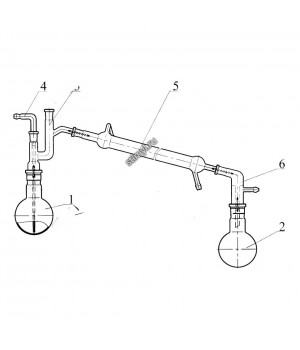 Прибор для перегонки высококипящих жидкостей под вакуумом