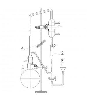 Прибор №2 для определения содержания эфирного масла по методу Клевенджера